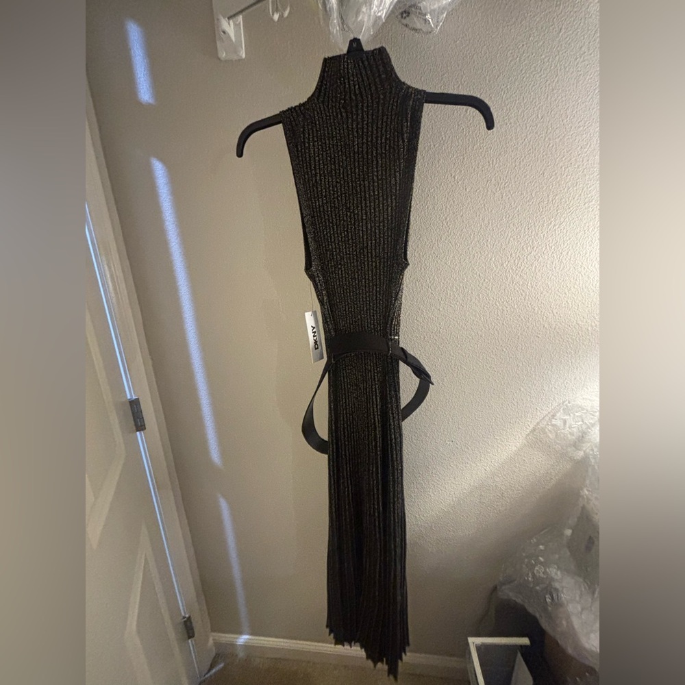 DKNY Black&Gold Belted Dress-M